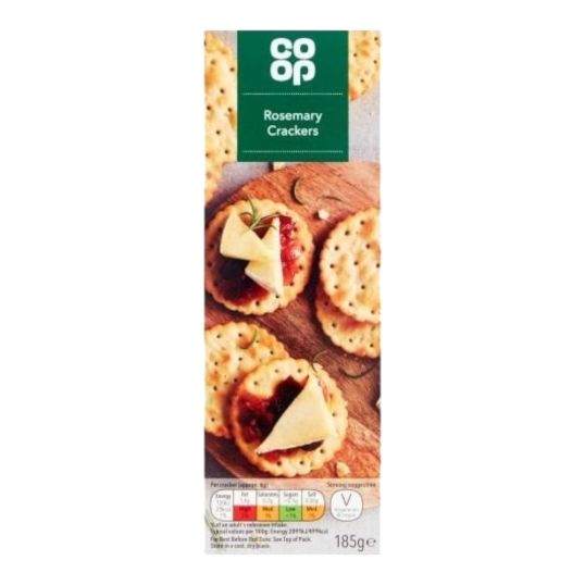 COOP ROSEMARY CRACKERS 185 GMS