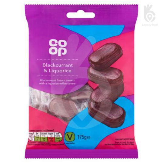 COOP BLACKCURRANT & LIQUORICE 175 GMS