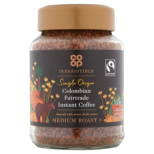 COOP IRRESISTIBLE SINGLE ORGINAL FAIRTRADE INSTANT COFFEE 100 GMS