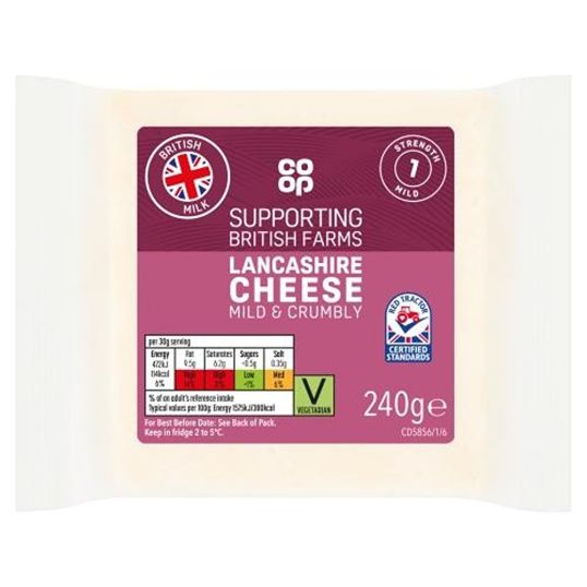 COOP LANCASHIRE CHEESE 240 GMS