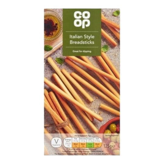 COOP ITALIAN BREADSTICKS MADE WITH OLIV 125 GMS