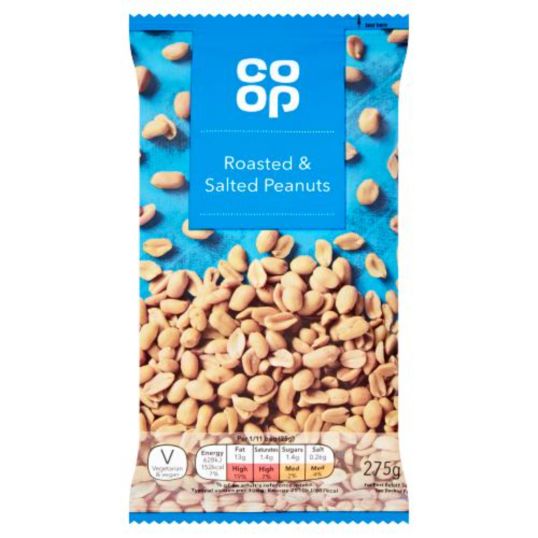 COOP ROASTED & SALTED PEANUTS 275 GMS