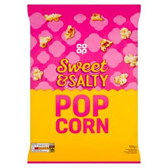 COOP SWEET N SALTED POPCORN 100 GMS