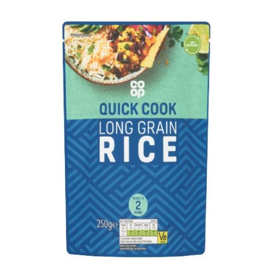 COOP LONG GRAIN MICROWAVE RICE 250 GMS