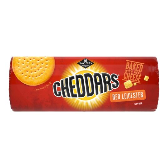 JACOB`S CHEDDARS RED LEICESTER FLAV 150 GMS