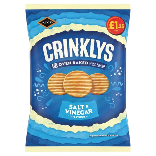 JACOBS CRINKLYS SALT AND VINEGAR 90 GMS