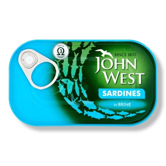 JOHN WEST SARDINES IN BRINE 120 GMS