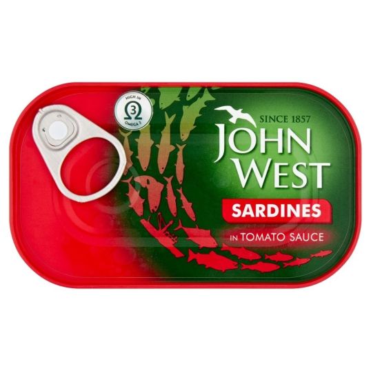 JOHN WEST SARDINES IN TOMATO SAUCE 120 GMS
