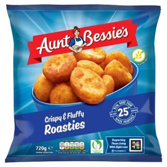 AUNT BESSIES CRISPY AND FLUFFY ROASTIES 720 GMS