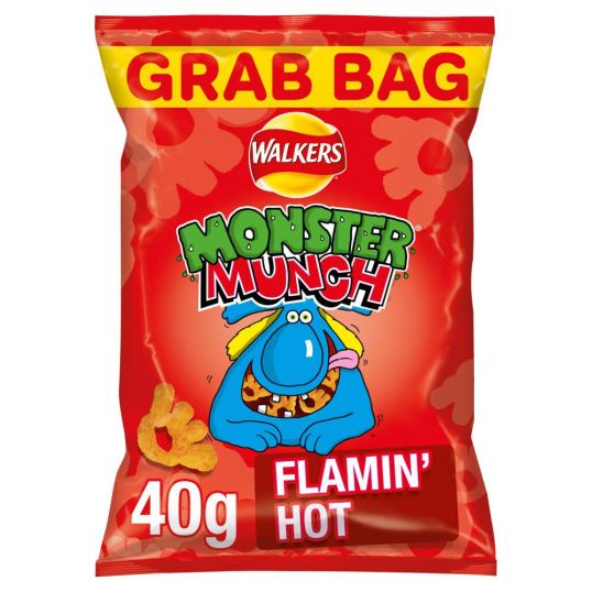 WALKERS MONSTER MUNCH FLAMING HOT 40 GMS