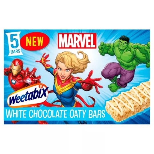 WEETABIX MARVEL OATY WHITE CHOCOLATE BAR 5'S