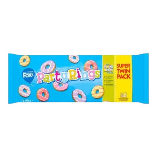 FOX`S PARTY RINGS TWIN PACK NATURAL 250 GMS