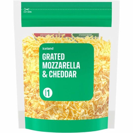 ICELAND GRATED CHEDDAR AND MOZZARELLA 250 GMS