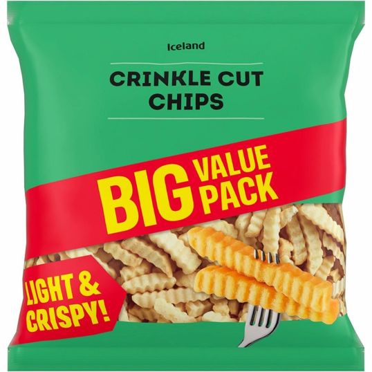 ICELAND CRINKLE CUT CHIPS 1.25 KG