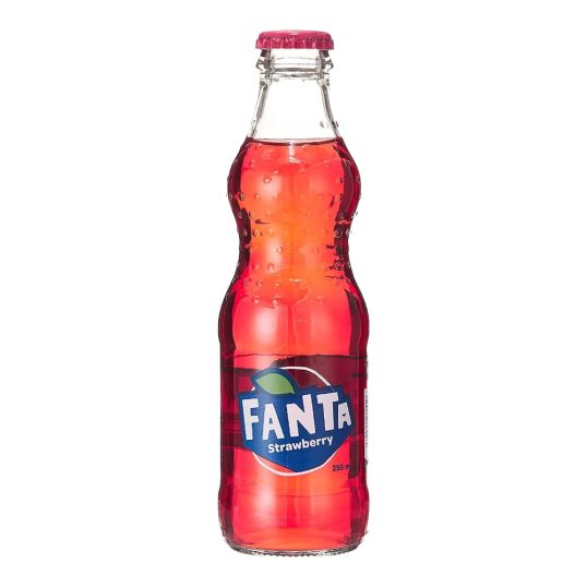 FANTA STRAWBERRY GLASS BOTTLE 250 ML