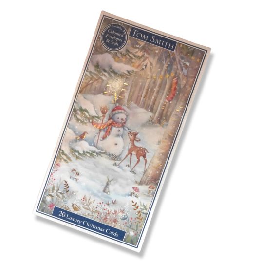 TOM SMITH TS CARDS 20 LUX SLIM WHIM SNOWMAN