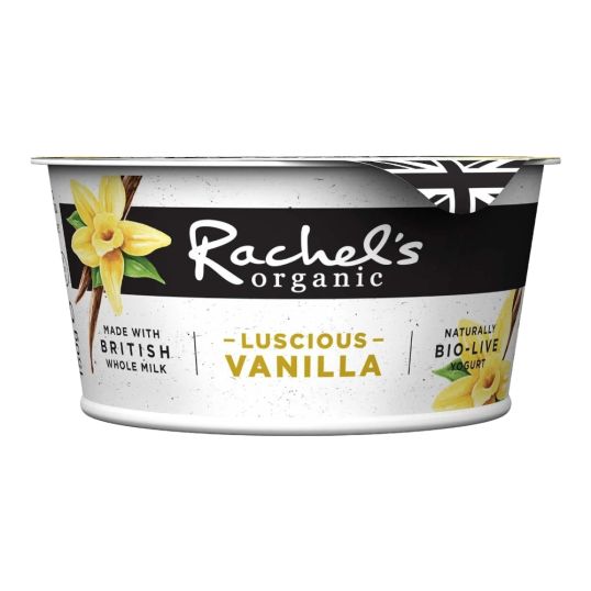 RACHEL`S ORGANIC LUSCIOUS VANILLA YOGURT NEW 150 GMS