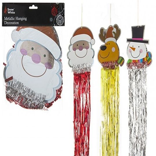 PMS METALLIC HANGING XMAS DEC WITH STREAMERS IN PBHC