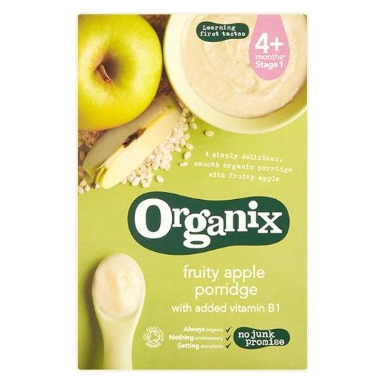 ORGANIX WHOLEGRAIN FRUITY APPLE CEREAL FROM 4 MONTHS