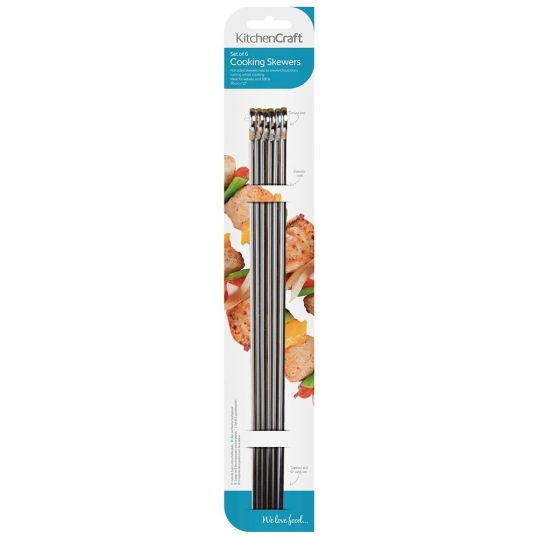 KITCHEN CRAFT COOKING SKEWERS 30 CM 6'S 1'S