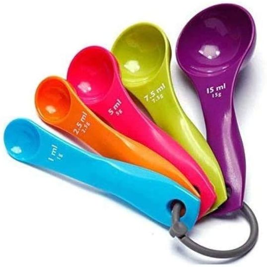 KITCHEN CRAFT MEASURING SPOON COLORED SET OF 5'S 1'S