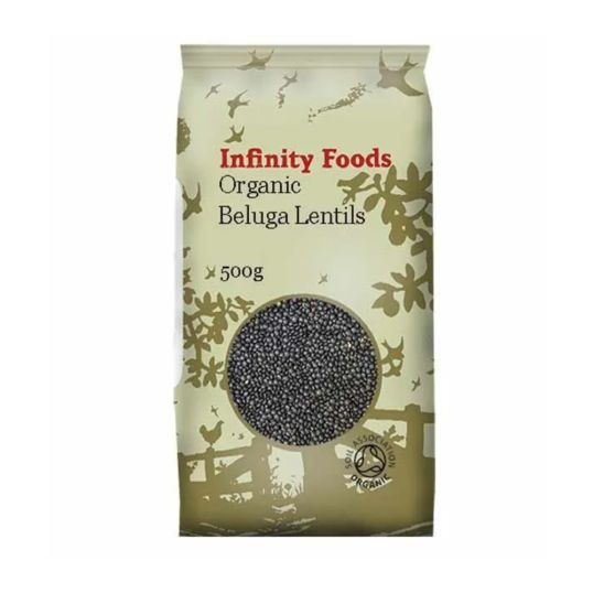 INFINITY FOODS ORGANIC BELUGA LENTILS BLACK 500 GMS