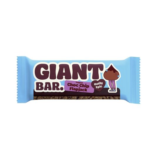 GIANT BAR CHOCOLATE CHIP CHOCOLATE FLAVOUR TOPPED FLAPJACK 100 GMS