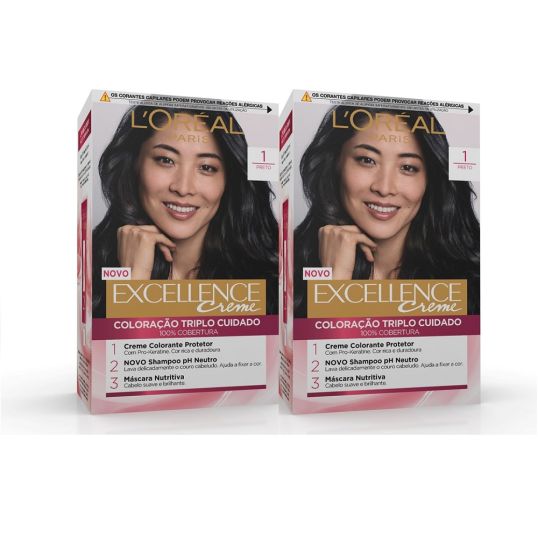 LOREAL EXCELLENCE 1 BLACK TWIN PACK @30% OFF