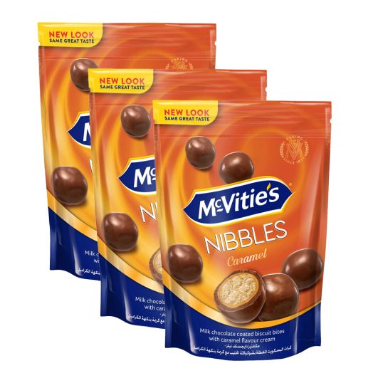 MCVITIES DIGESTIVE NIBBLES CARAMEL 3X100 GMS @ SPECIAL OFFER