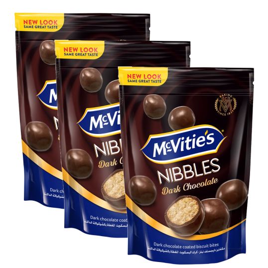 MCVITIES DIGESTIVE NIBBLES DARK CHOCOLATE 3X100 GMS @ SPECIAL OFFER