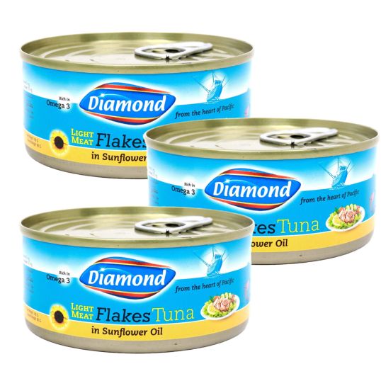 DIAMOND TUNA FLAKES IN SUNFLOWER OIL 3X170G @SPECIAL PRICE