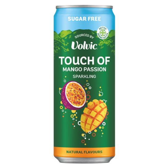 VOLVIC TOUCH OF MANGO AND PASSION FRUIT SPARKLING WATER 330ML