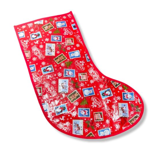 PMS PRINTED XMAS 120G MATT COATED PP WOVEN STOCKING