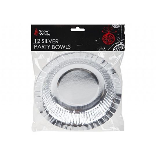 PMS PACK OF 12 SILVER PLATED 7" PAPER BOWLS IN PBHC