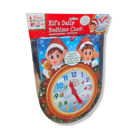 PMS ELF CHILDRENS BEDTIME CLOCK WITH ADJUSTABLE HANDS