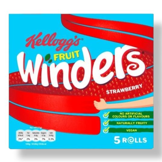 KELLOGG`S STRAWBERRY FRUIT WINDER 5 ROLLS