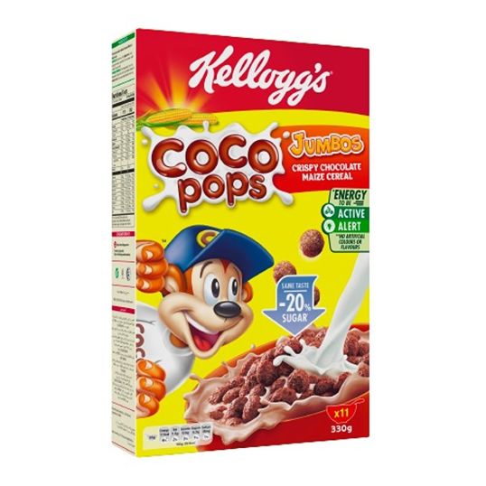 KELLOGG'S COCO POPS JUMBOS CHOCOLATE CEREAL 330 GMS