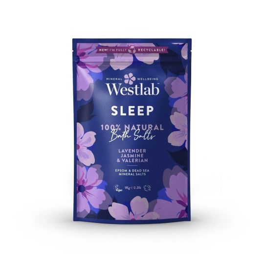 WESTLAB SLEEP BATH SALT LAVENDER JASMN & VALERIAN 1 KG