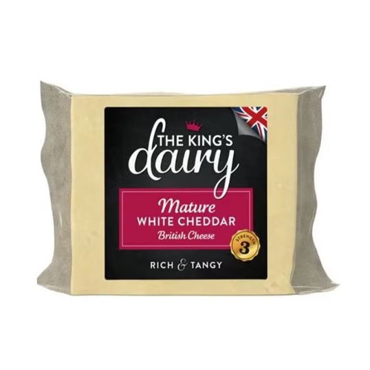 KINGS DAIRY MATURE WHITE CHEDDAR 200 GMS