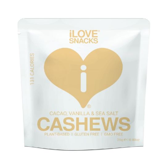 I LOVE YOU SNACKS CACAO CASHEWS WITH VANILLA SEA SALT 22 GMS