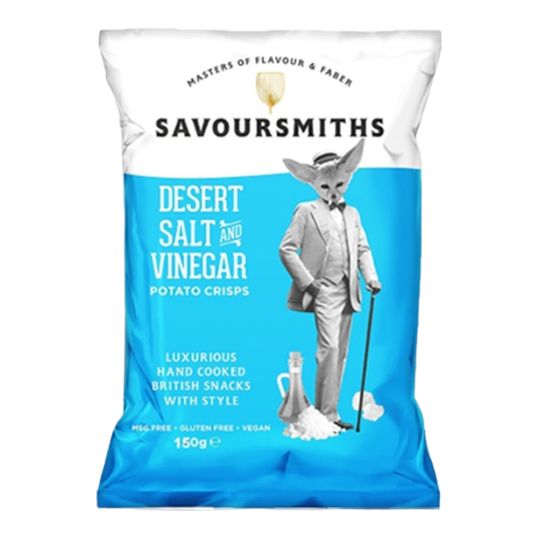 SAVOURSMITHS DESERT SALT AND VINEGAR CRISPS 150 GMS