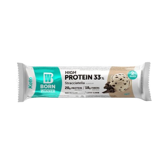 BORN WINNER STRACCIATELLA KETO PROTEIN BAR NO SUGAR ADD 2X30 GMS