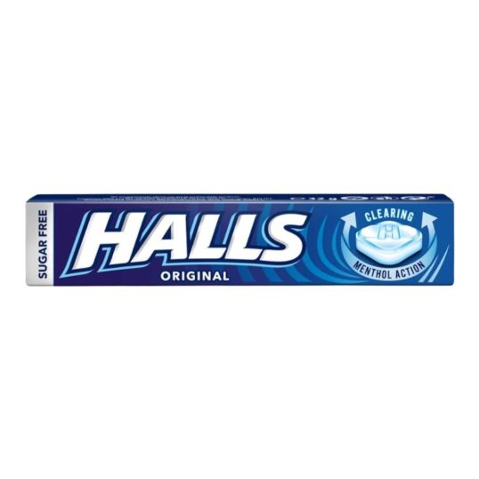 HALLS MENTHOL ORIGINAL SUGAR FREE SWEETS 32 GMS