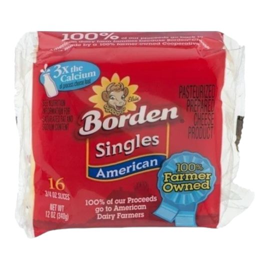 BORDEN CREMORA SINGLE AMERICAN SLICES 12 OZ