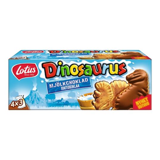 LOTUS DINOSAURUS BISCUITS MILK CHOCOLATE 225 GMS