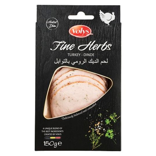 VOLYS STAR SLICED TURKEY BREAST WITH HERBS 150 GMS