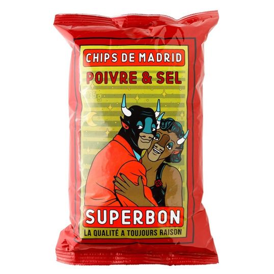 SUPERBON CHIPS DE MADRID SALT AND PEPPER CHIPS 135 GMS