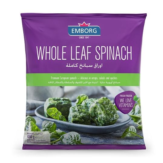 EMBORG WHOLE LEAF SPINACH 450GM