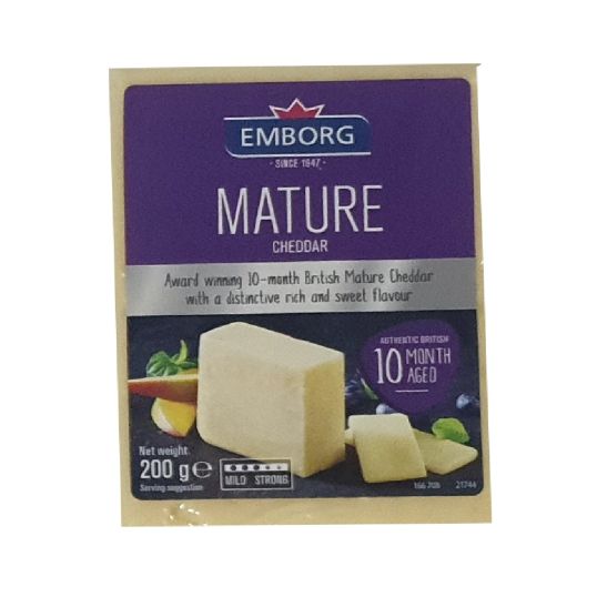 EMBORG CHEDDAR MATURE PORTION FIDM 48%