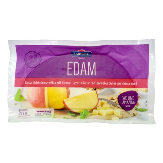 EMBORG EDAM CHEESE 211 GMS